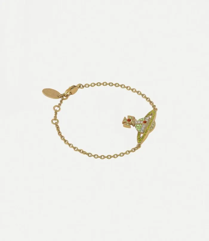 Bracelets Women Vivienne Westwood Kika Bracelet In GoldPeridotCitrineWhiteSmokedTopazCrystal