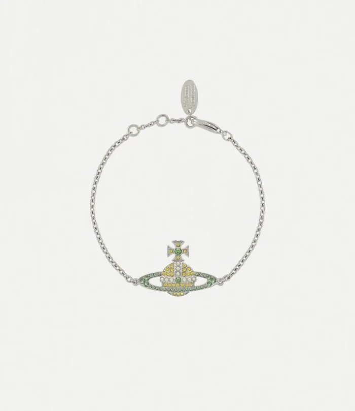 Bracelets Women Vivienne Westwood Kika Bracelet In PlatinumTopazEriniteJonquilPeridotCrystal Bracelets Women Vivienne Westwood Kika Bracelet In PlatinumTopazEriniteJonquilPeridotCrystal