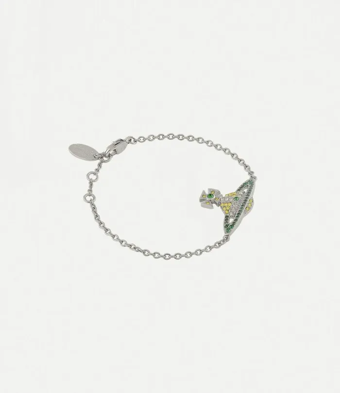 Bracelets Women Vivienne Westwood Kika Bracelet In PlatinumTopazEriniteJonquilPeridotCrystal