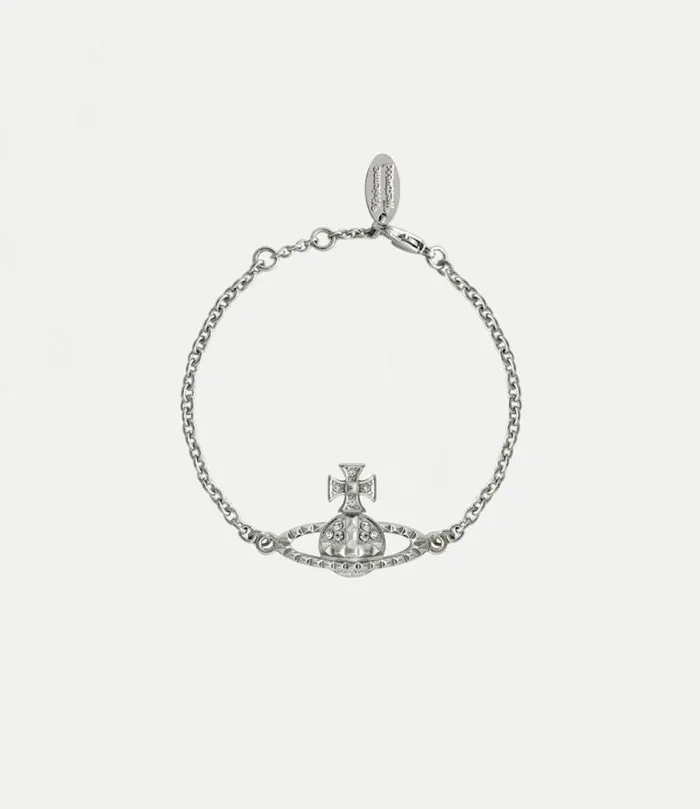 Bracelets Women Vivienne Westwood Mayfair Bas Relief Bracelet In RhodiumCrystal