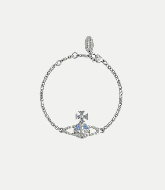 Bracelets Women Vivienne Westwood Mayfair Bas Relief Bracelet In RhodiumLightSapphireCrystal Bracelets Women Vivienne Westwood Mayfair Bas Relief Bracelet In RhodiumLightSapphireCrystal
