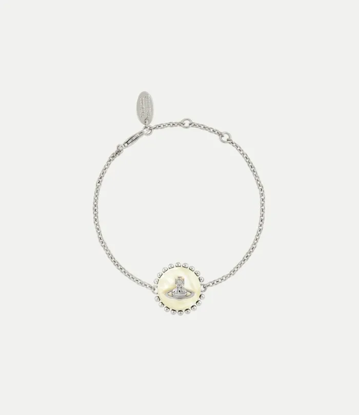 Bracelets Women Vivienne Westwood Neyla Bracelet In PlatinumWhiteMop