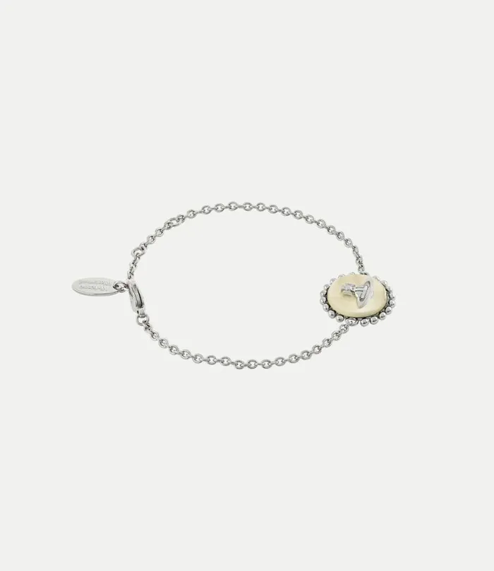 Bracelets Women Vivienne Westwood Neyla Bracelet In PlatinumWhiteMop
