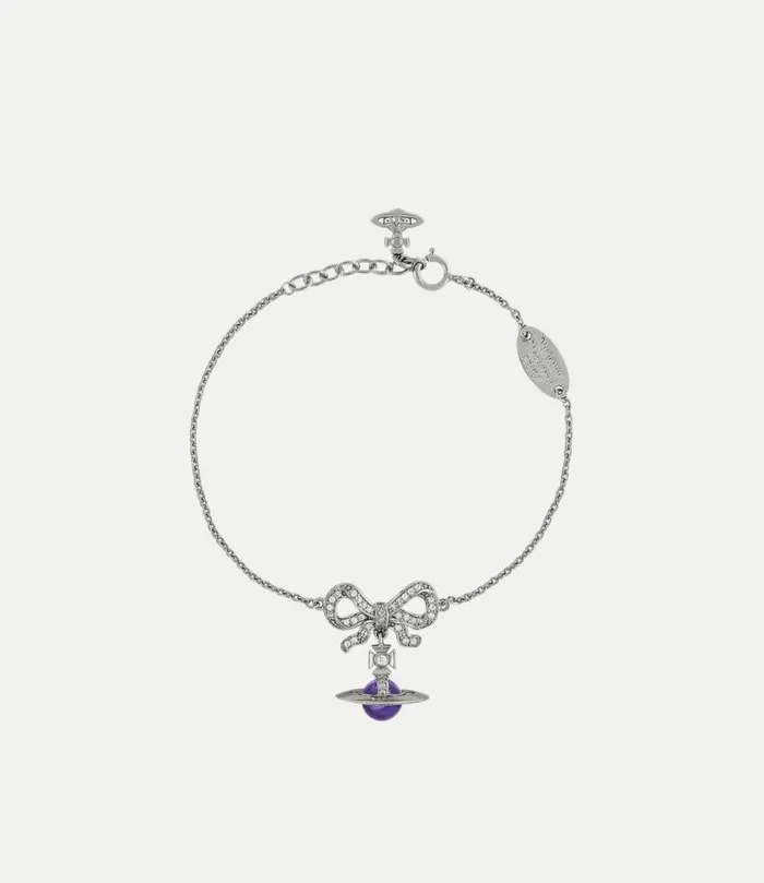 Bracelets Women Vivienne Westwood Octavie Bracelet In PlatinumWhiteLavenderCz Bracelets Women Vivienne Westwood Octavie Bracelet In PlatinumWhiteLavenderCz