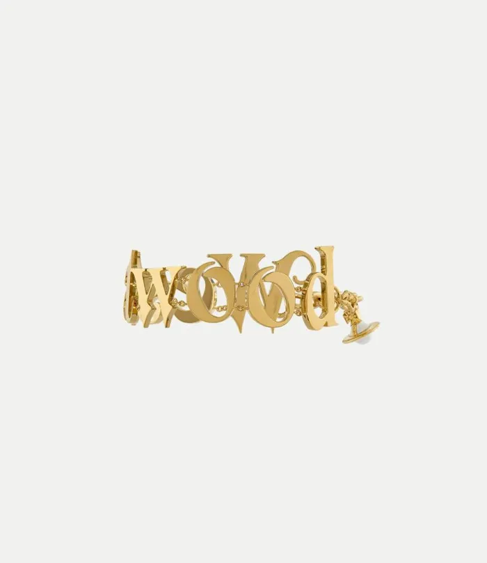 Bracelets Women Vivienne Westwood Raimunda Twin Bracelet In GoldWhiteEnamel