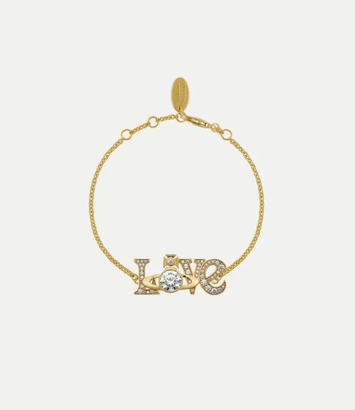 Bracelets Women Vivienne Westwood Roderica Small Bracelet In GoldWhiteCz