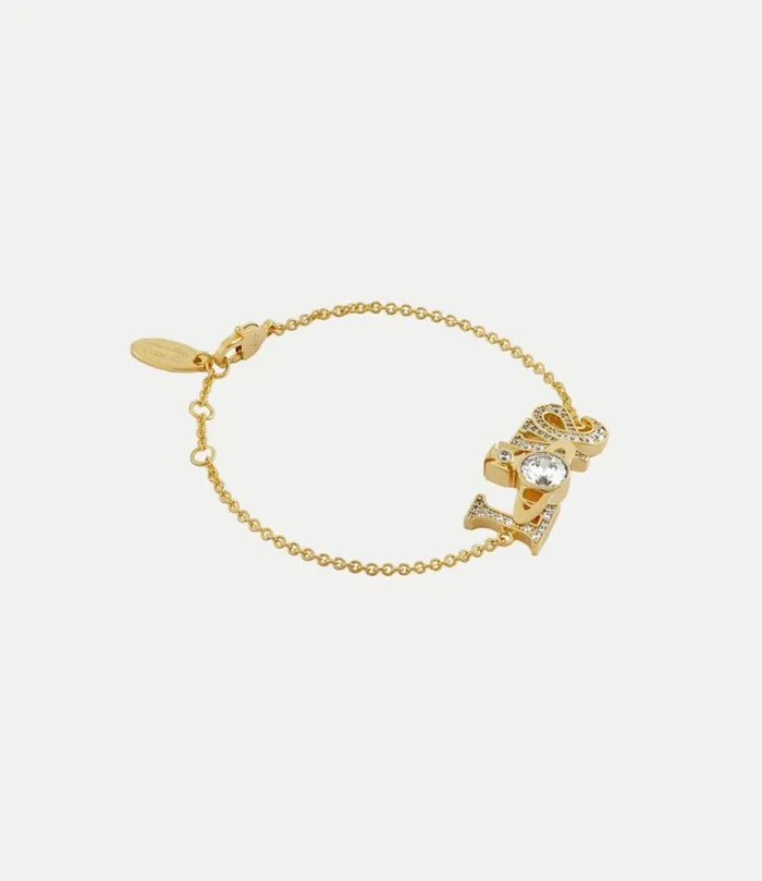 Bracelets Women Vivienne Westwood Roderica Small Bracelet In GoldWhiteCz