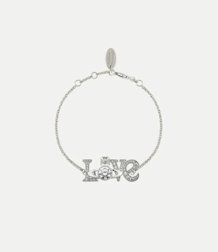 Bracelets Women Vivienne Westwood Roderica Small Bracelet In PlatinumWhiteCz