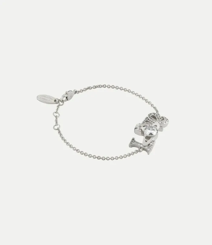 Bracelets Women Vivienne Westwood Roderica Small Bracelet In PlatinumWhiteCz