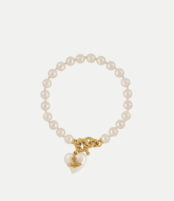 Bracelets Women Vivienne Westwood Sheryl Pearl Bracelet In GoldCreamrosePearl