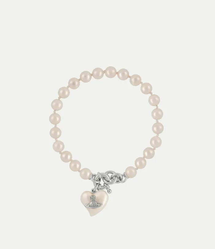 Bracelets Women Vivienne Westwood Sheryl Pearl Bracelet In PlatinumCreamrosePearl Bracelets Women Vivienne Westwood Sheryl Pearl Bracelet In PlatinumCreamrosePearl