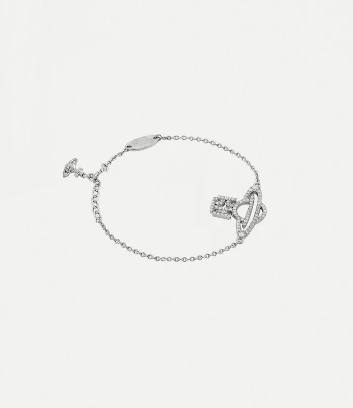 Bracelets Women Vivienne Westwood Trudy Bracelet In PlatinumWhiteCz