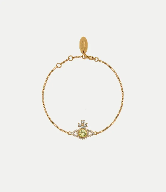 Bracelets Women Vivienne Westwood Valentina Orb Bracelet In GoldYellowLightYellowCz Bracelets Women Vivienne Westwood Valentina Orb Bracelet In GoldYellowLightYellowCz