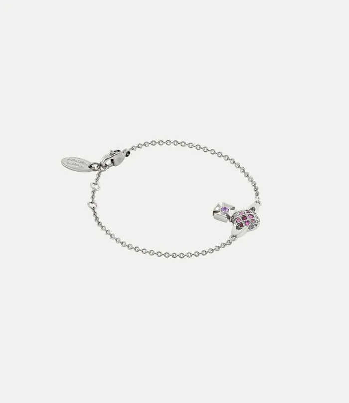 Bracelets Women Vivienne Westwood Willa Bas Relief Bracelet In PlatinumVioletLightAmethystAmethystCrystal
