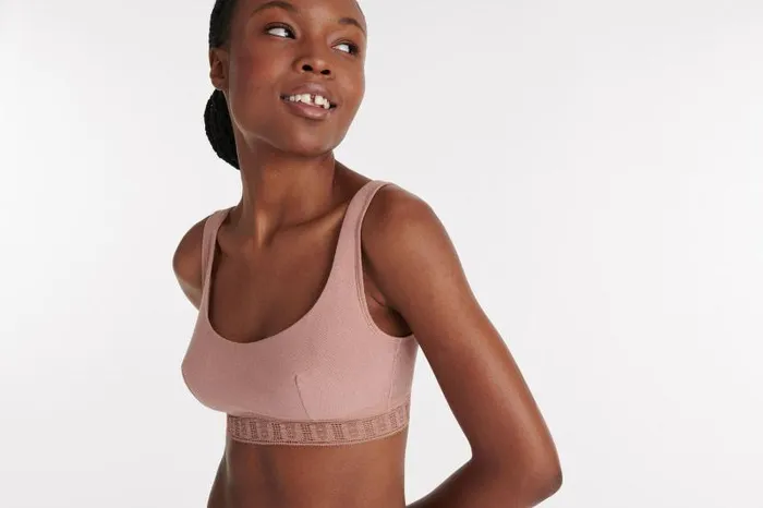 Bras Womens Eres Chiffon Crop Top Bra Cafe Creme