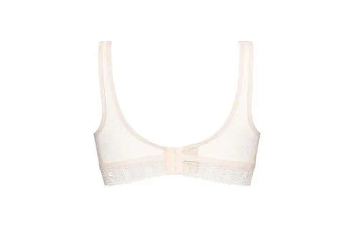 Bras Womens Eres Chiffon Crop Top Bra Calcaire