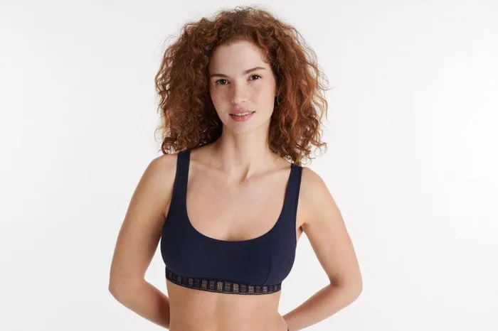 Bras Womens Eres Chiffon Crop Top Bra Ciel De Nuit