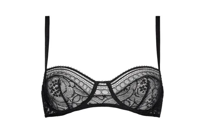 Bras Womens Eres Facettes Demicup Bra Noir