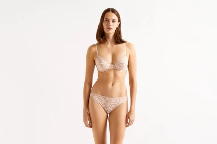 Bras Womens Eres Fleuris Fullcup Bra Calcaire
