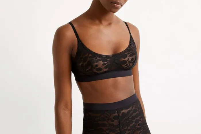 Bras Womens Eres Mat Crop Top Bra Noir