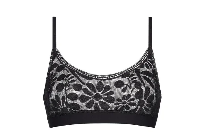 Bras Womens Eres Mat Crop Top Bra Noir
