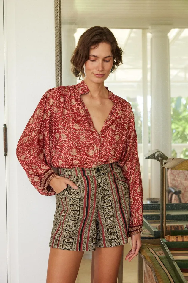 Christine Short Paisley Stripe Heather Women Natalie Martin Bottoms
