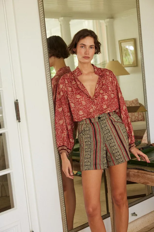 Christine Short Paisley Stripe Heather Women Natalie Martin Bottoms
