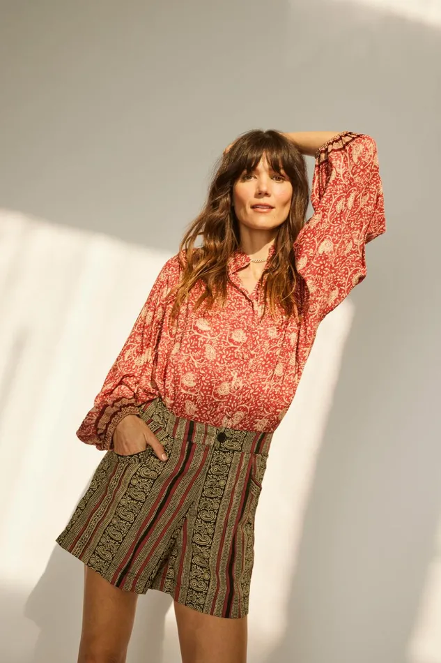 Christine Short Paisley Stripe Heather Women Natalie Martin Bottoms