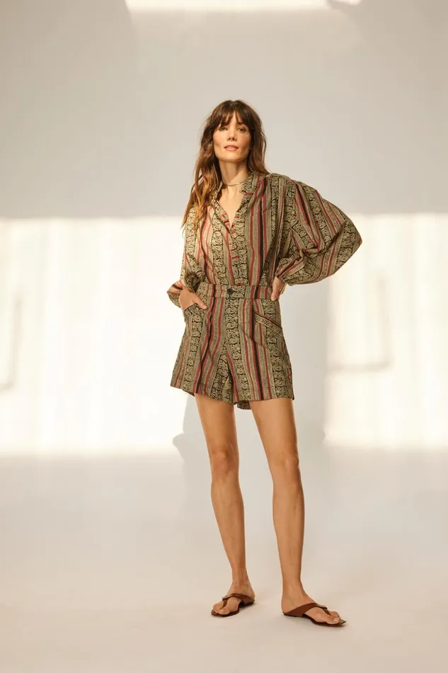 Christine Short Paisley Stripe Heather Women Natalie Martin Bottoms