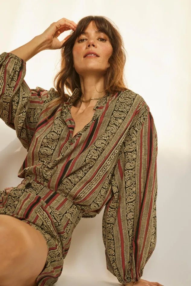 Christine Short Paisley Stripe Heather Women Natalie Martin Bottoms
