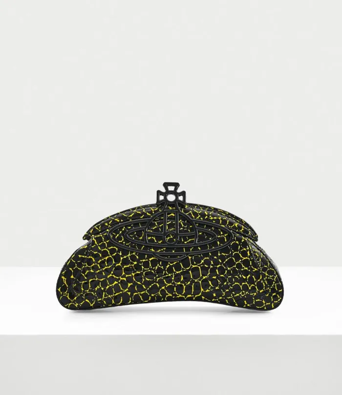 Clutches Women Vivienne Westwood Amber Clutch In BlackYellow