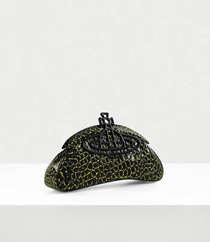 Clutches Women Vivienne Westwood Amber Clutch In BlackYellow