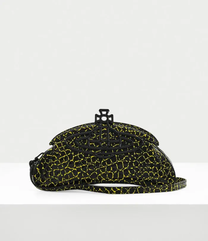 Clutches Women Vivienne Westwood Amber Clutch In BlackYellow
