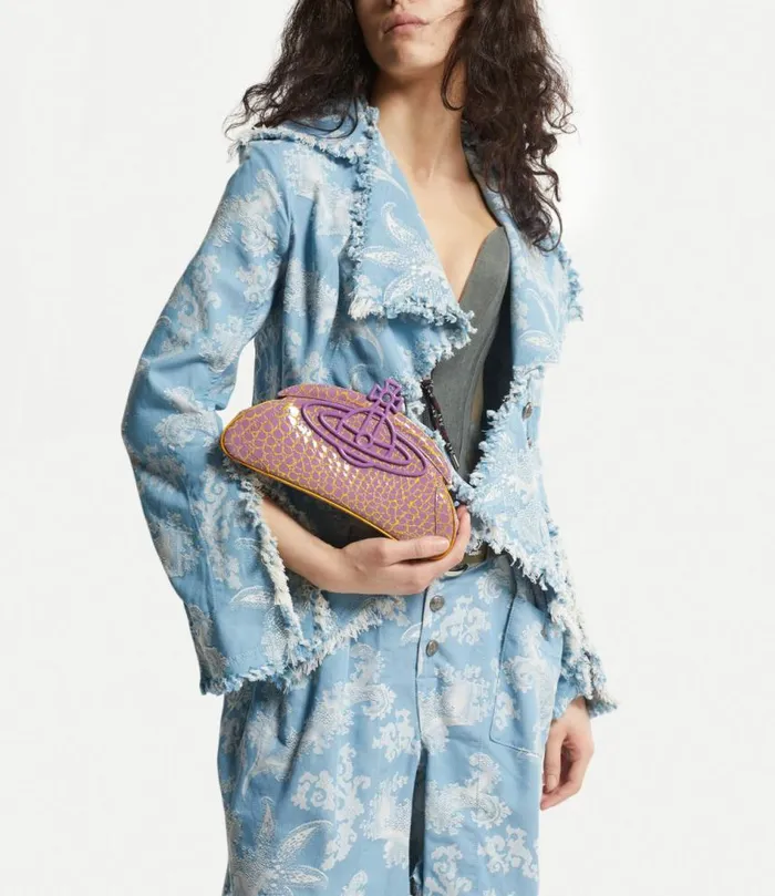 Clutches Women Vivienne Westwood Amber Clutch In LilacYellow