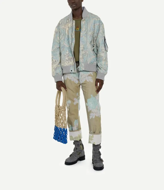 Coats And Jackets Men Vivienne Westwood Bernardo Bomber Jacket In LightBlue