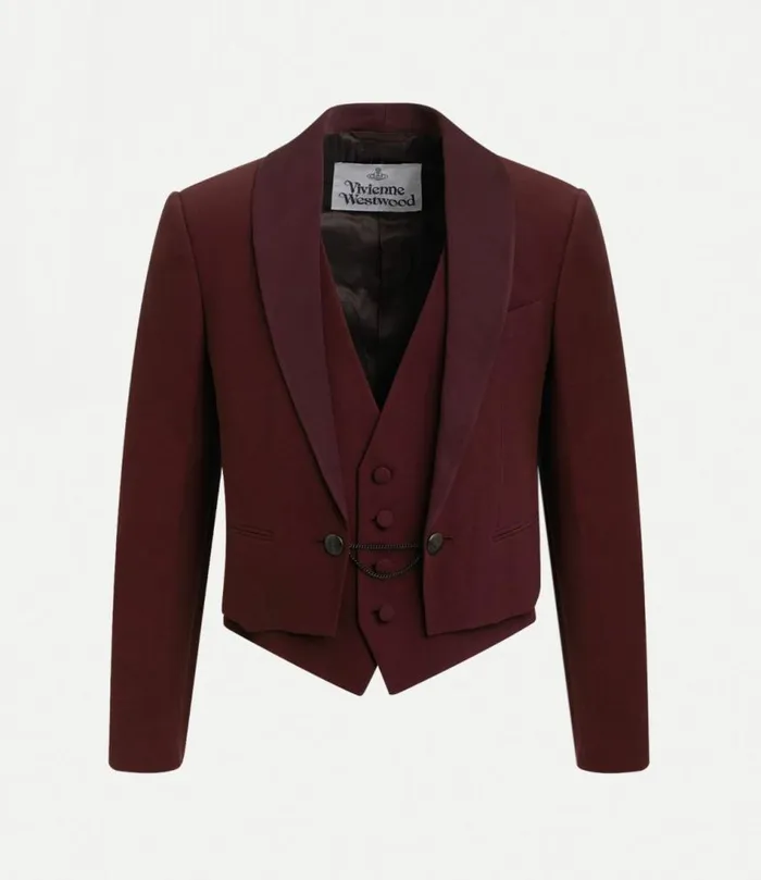 Coats And Jackets Men Vivienne Westwood Cropped Bellboy Jacket In Burgundy
