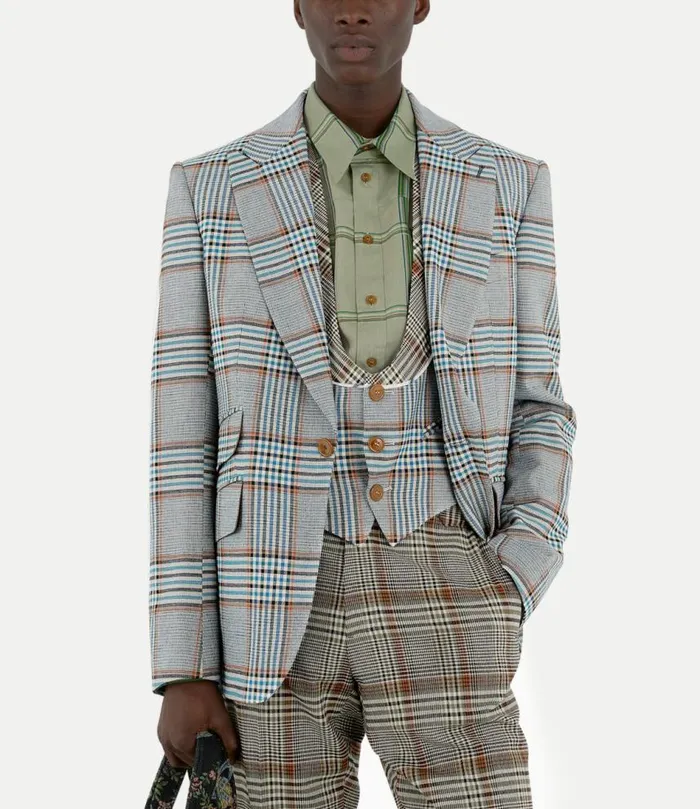 Coats And Jackets Men Vivienne Westwood One Button Jacket In Blue