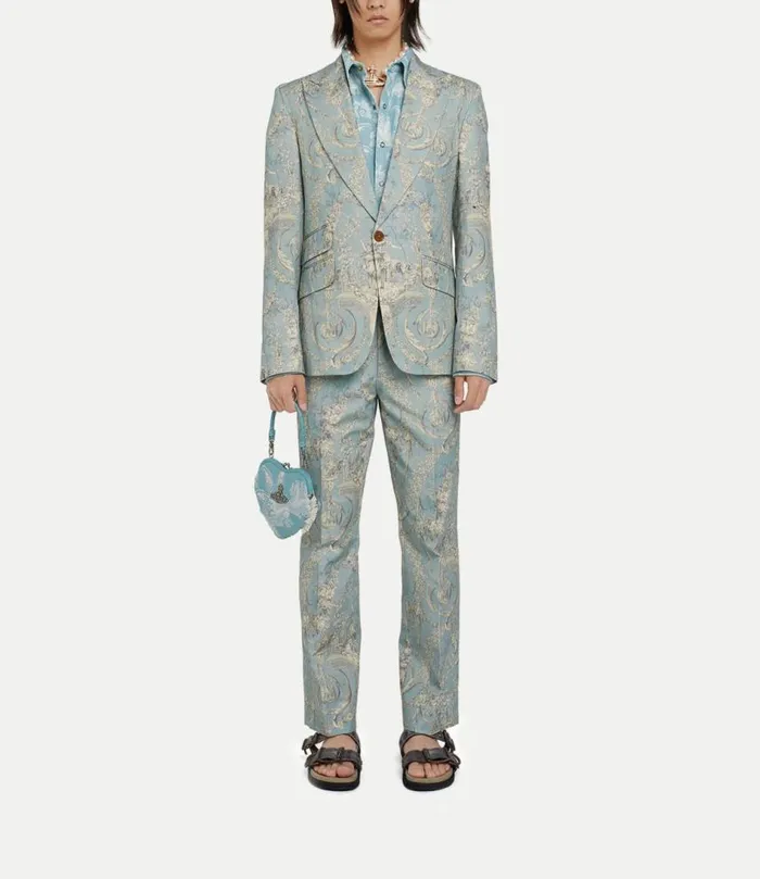 Coats And Jackets Men Vivienne Westwood One Button Jacket In LightBlue