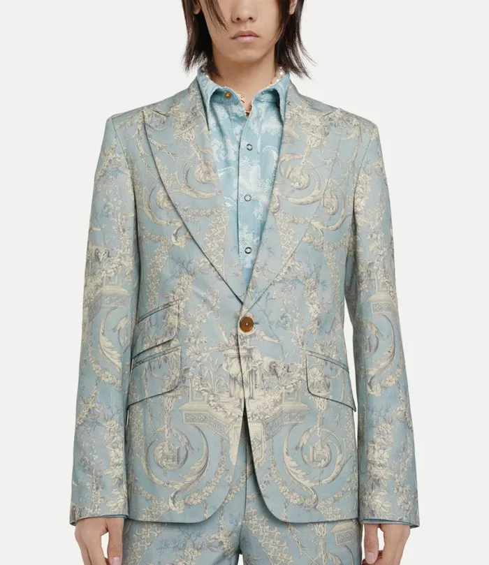 Coats And Jackets Men Vivienne Westwood One Button Jacket In LightBlue