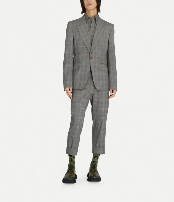 Coats And Jackets Men Vivienne Westwood One Button Jacket In PrinceOfWales