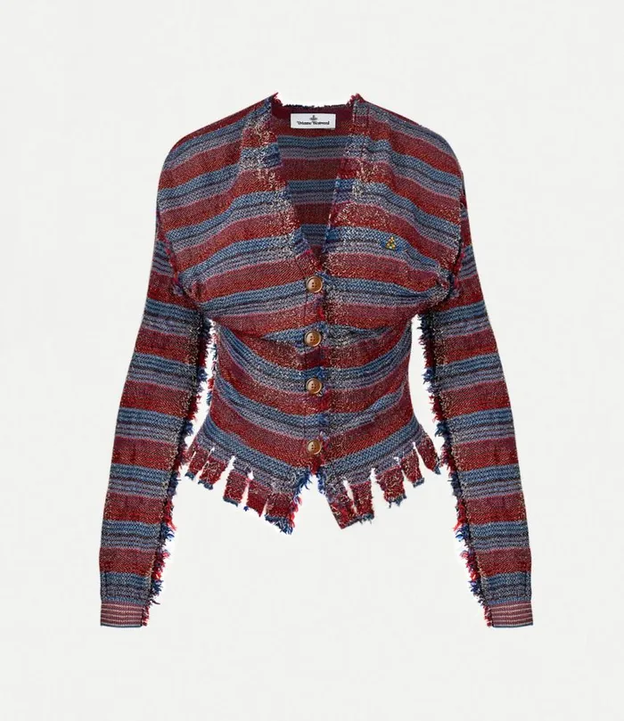 Coats And Jackets Women Vivienne Westwood Broken Stitch Jacket In StripesGoldMetal Coats And Jackets Women Vivienne Westwood Broken Stitch Jacket In StripesGoldMetal
