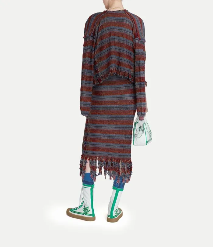 Coats And Jackets Women Vivienne Westwood Broken Stitch Jacket In StripesGoldMetal