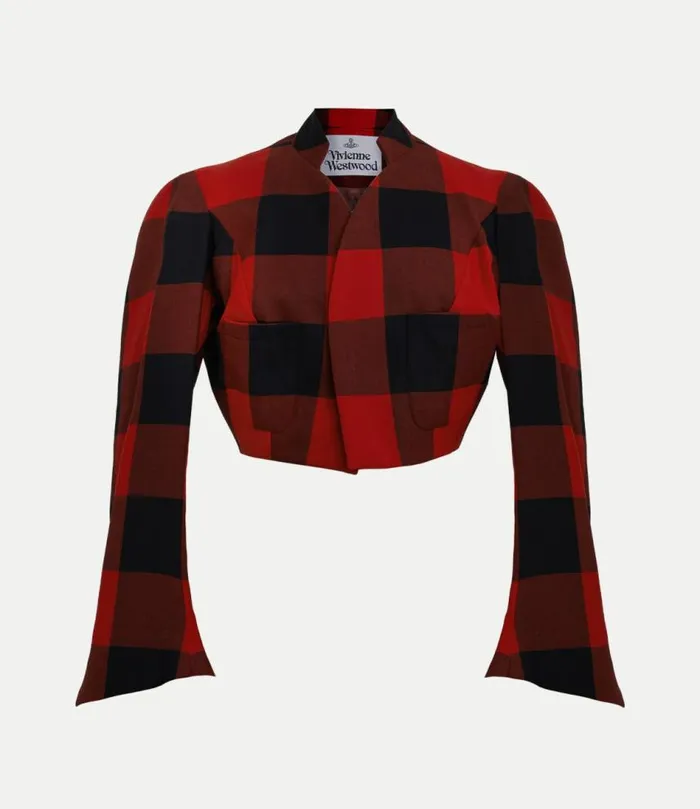 Coats And Jackets Women Vivienne Westwood Cj Cropped Jacket In RedBlack