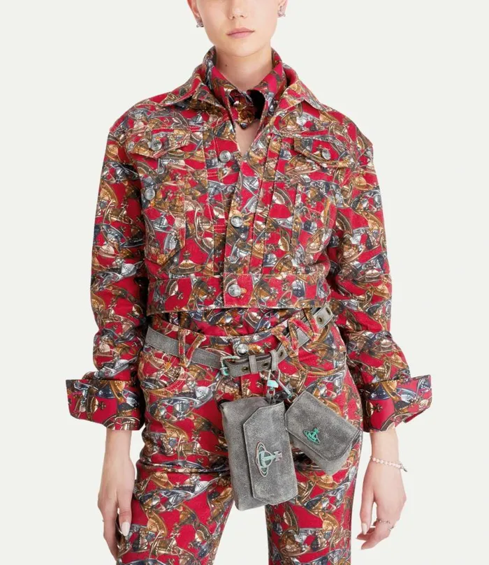 Coats And Jackets Women Vivienne Westwood Cropped Marlene Jacket In CrazyOrb