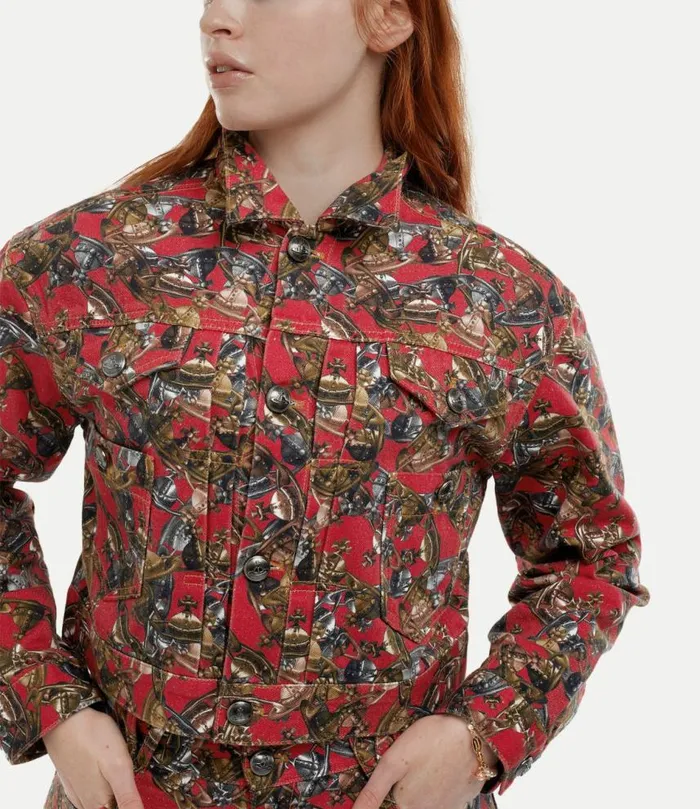 Coats And Jackets Women Vivienne Westwood Cropped Marlene Jacket In CrazyOrb
