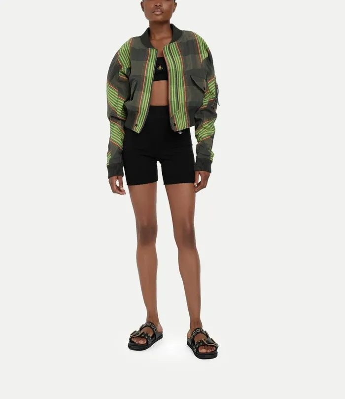 Coats And Jackets Women Vivienne Westwood Cynthia Bomber Jacket In CombatTartan