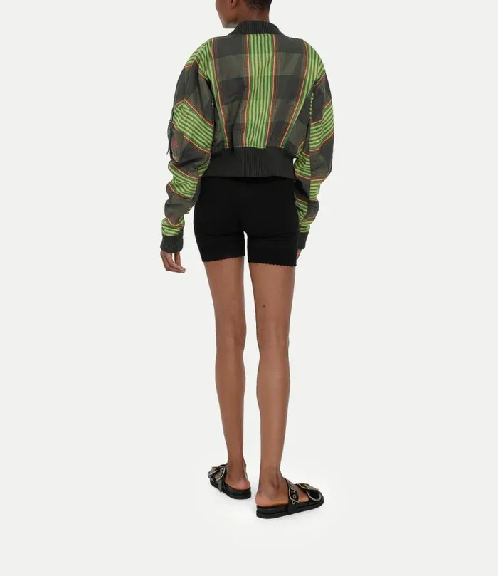 Coats And Jackets Women Vivienne Westwood Cynthia Bomber Jacket In CombatTartan