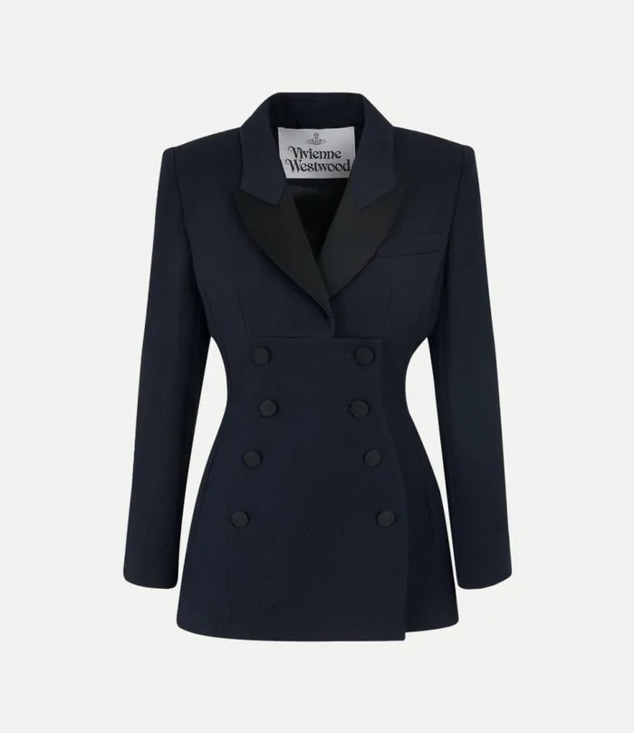 Coats And Jackets Women Vivienne Westwood Double Breasted Lelio Jacket In Navy Coats And Jackets Women Vivienne Westwood Double Breasted Lelio Jacket In Navy