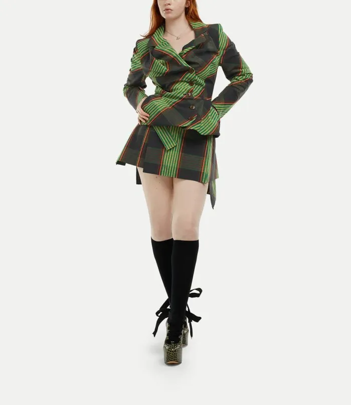 Coats And Jackets Women Vivienne Westwood Drunken Tailored Jacket In CombatTartan Coats And Jackets Women Vivienne Westwood Drunken Tailored Jacket In CombatTartan