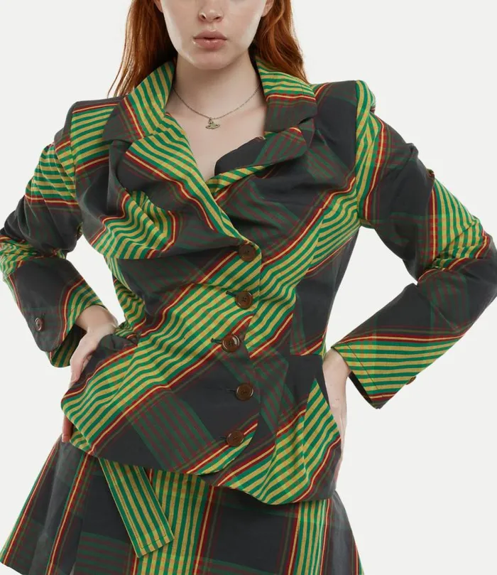 Coats And Jackets Women Vivienne Westwood Drunken Tailored Jacket In CombatTartan